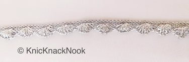 Gold / Silver Shimmer Shell Pattern Scallop Thread Trim With Sequins, Approx. 15mm, Thread Trim